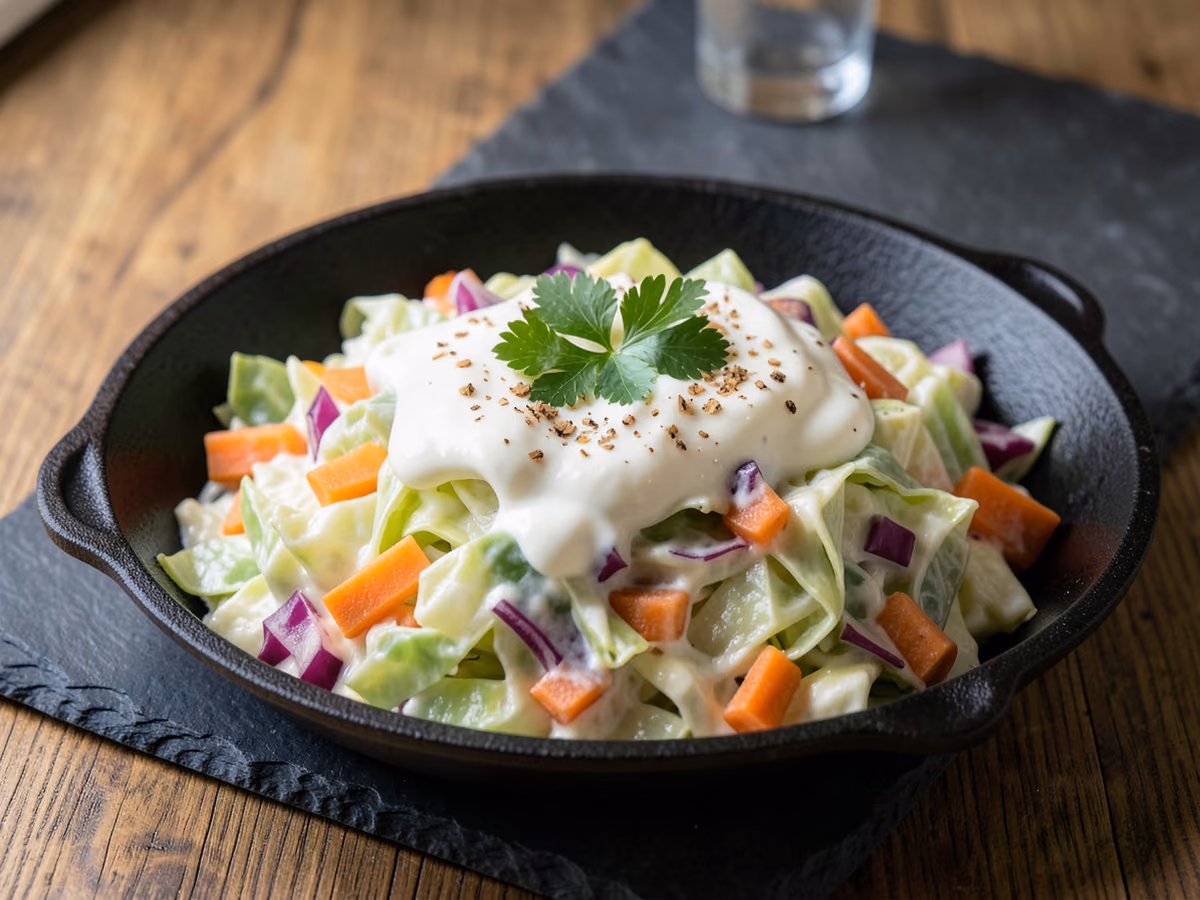 Ensalada de col cremosa
