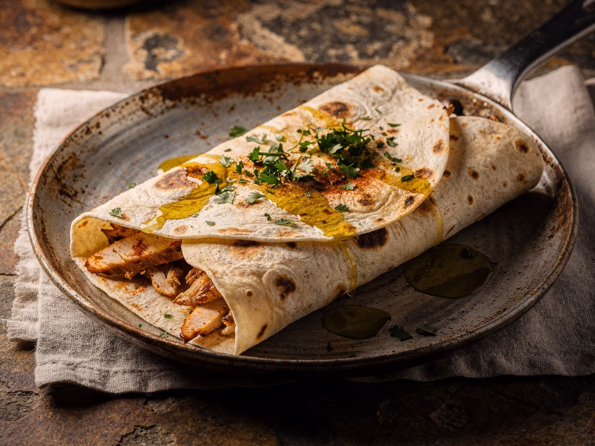 Wrap de Shawarma de Pollo