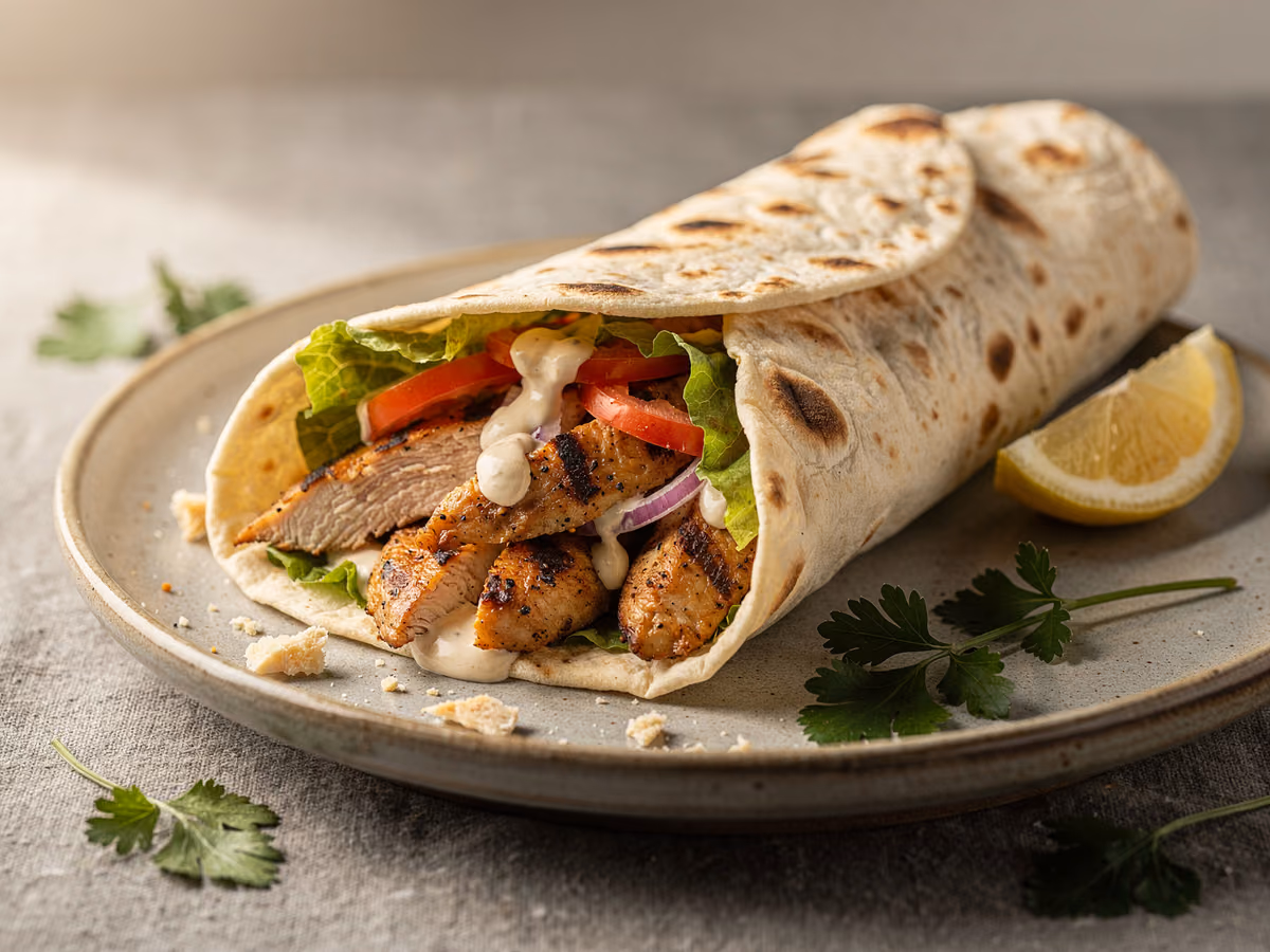 Wrap de Shawarma de Pollo