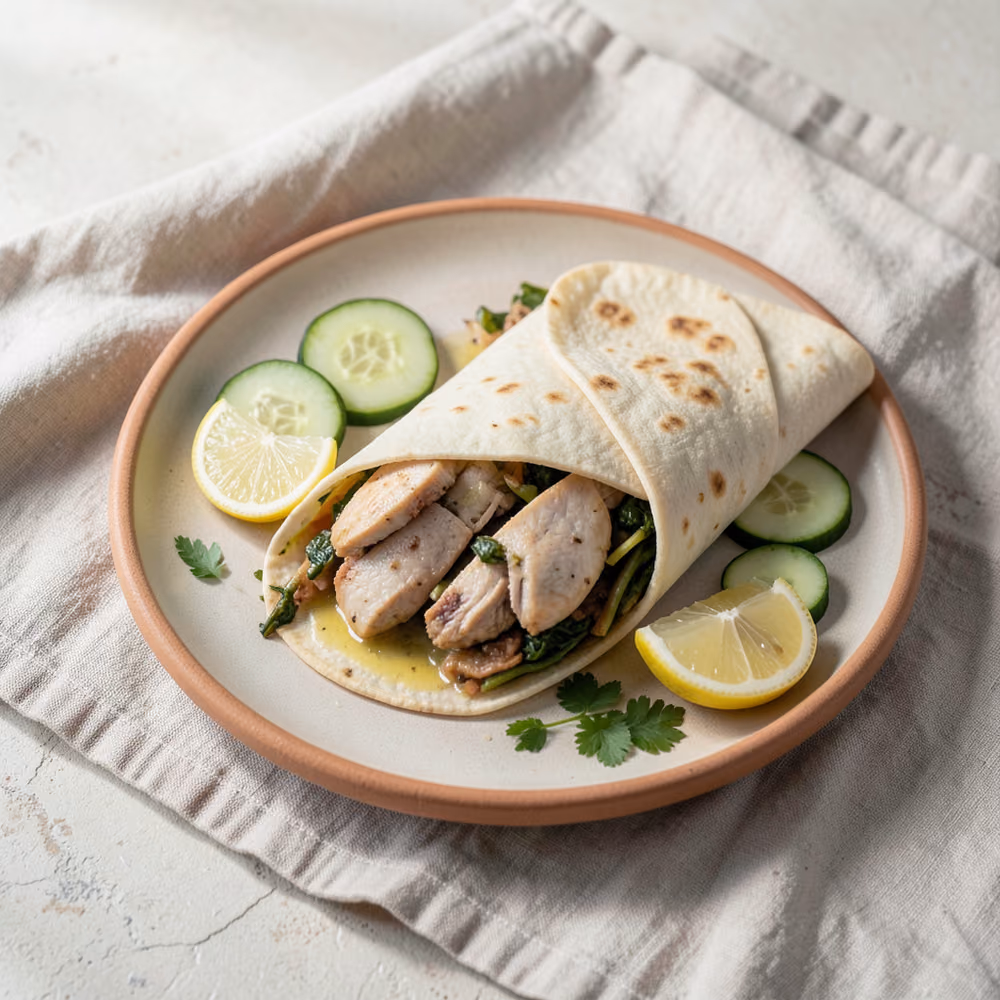 Wrap de Shawarma de Pollo
