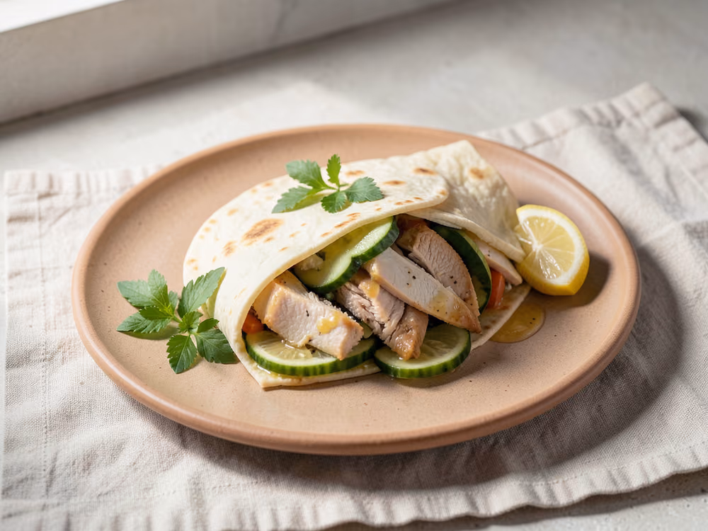 Wrap de Shawarma de Pollo