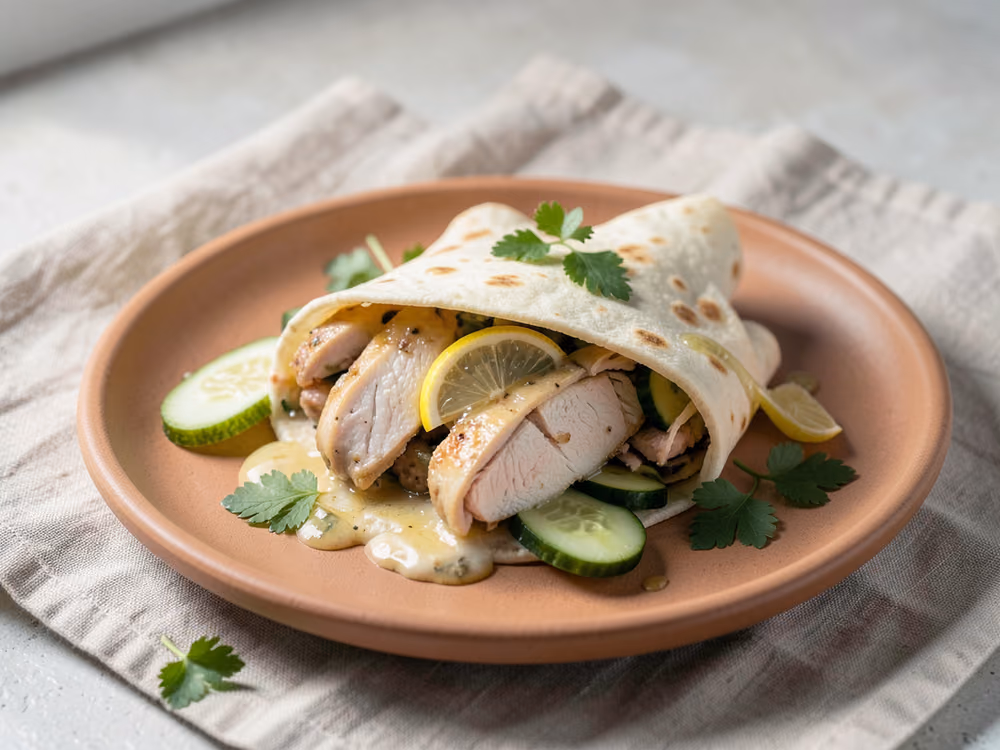 Wrap de Shawarma de Pollo
