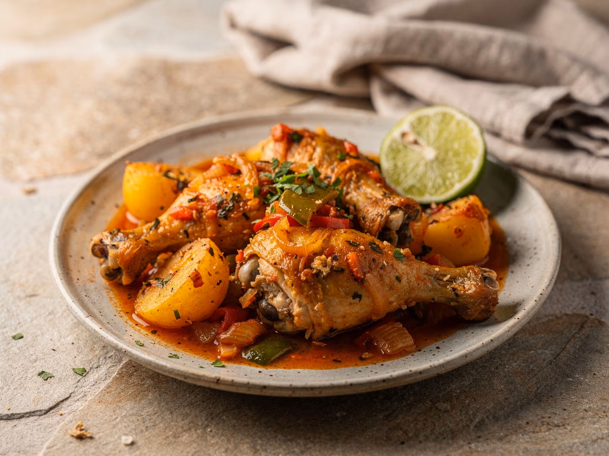 Pollo Guisado (Estofado de Pollo Latino)