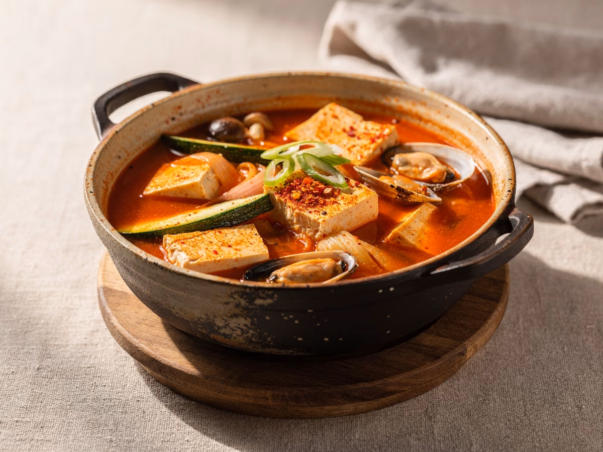 Guiso de tofu sundubu jjigae