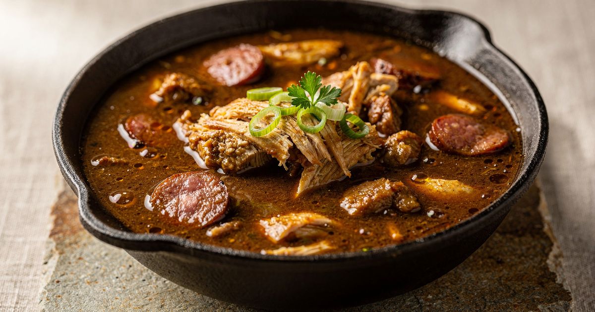 Gumbo de pollo y salchicha