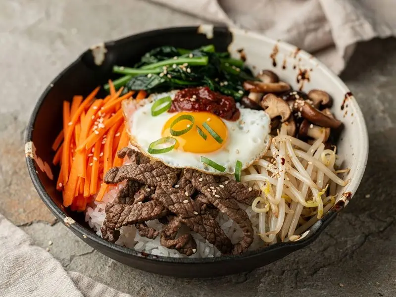 Bibimbap de ternera