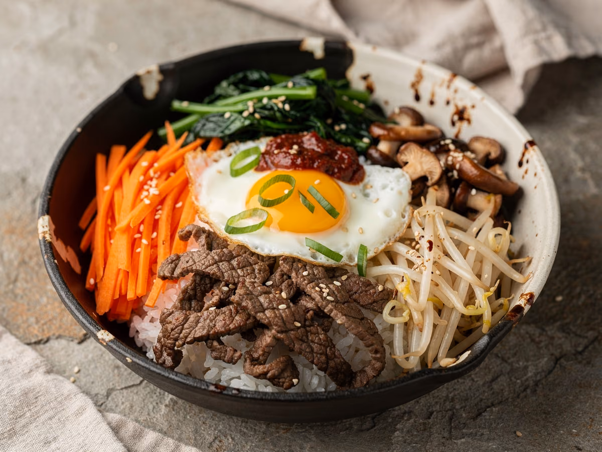 Bibimbap de ternera
