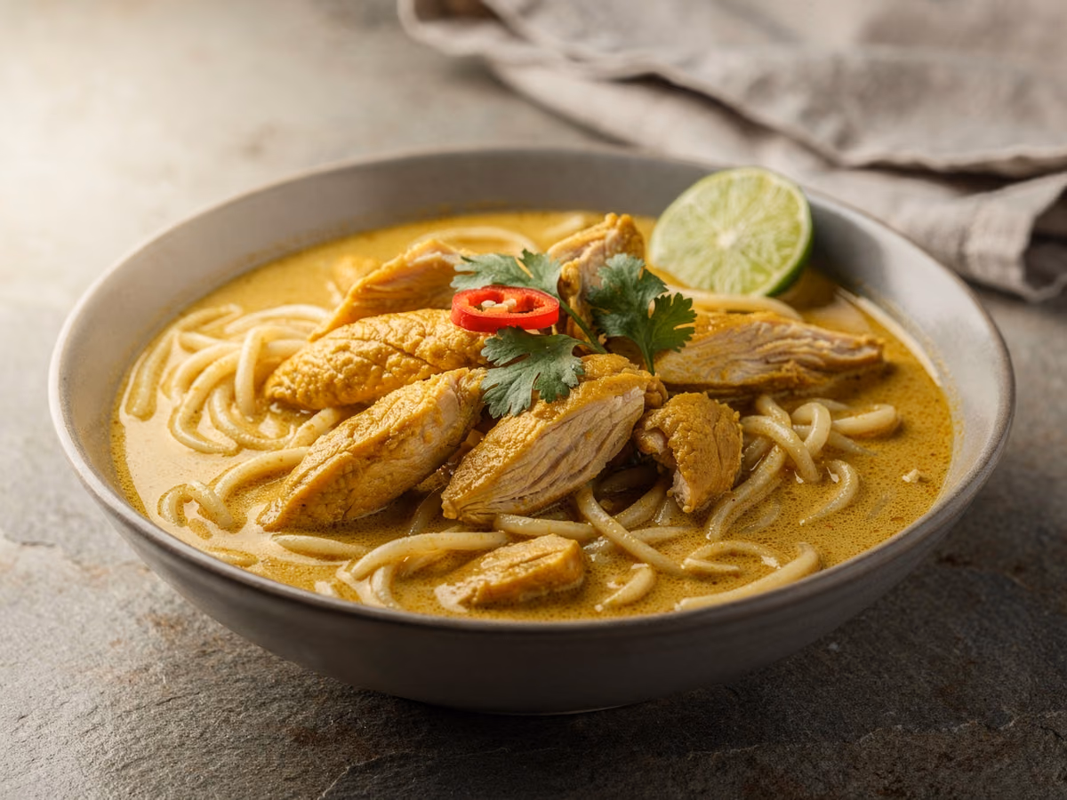Laksa de pollo
