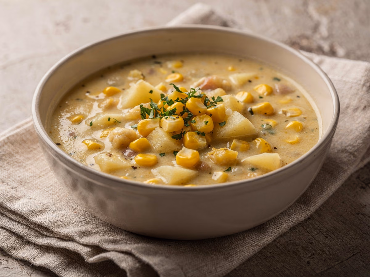 Sopa cremosa de maíz