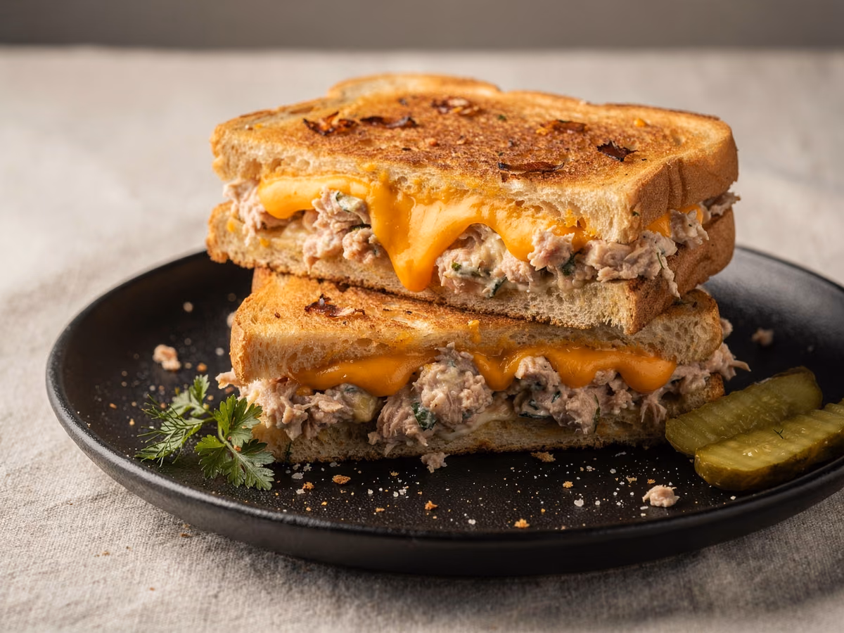 Sándwich de atún gratinado
