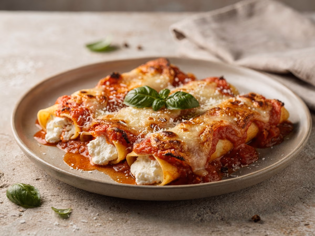 Manicotti de queso