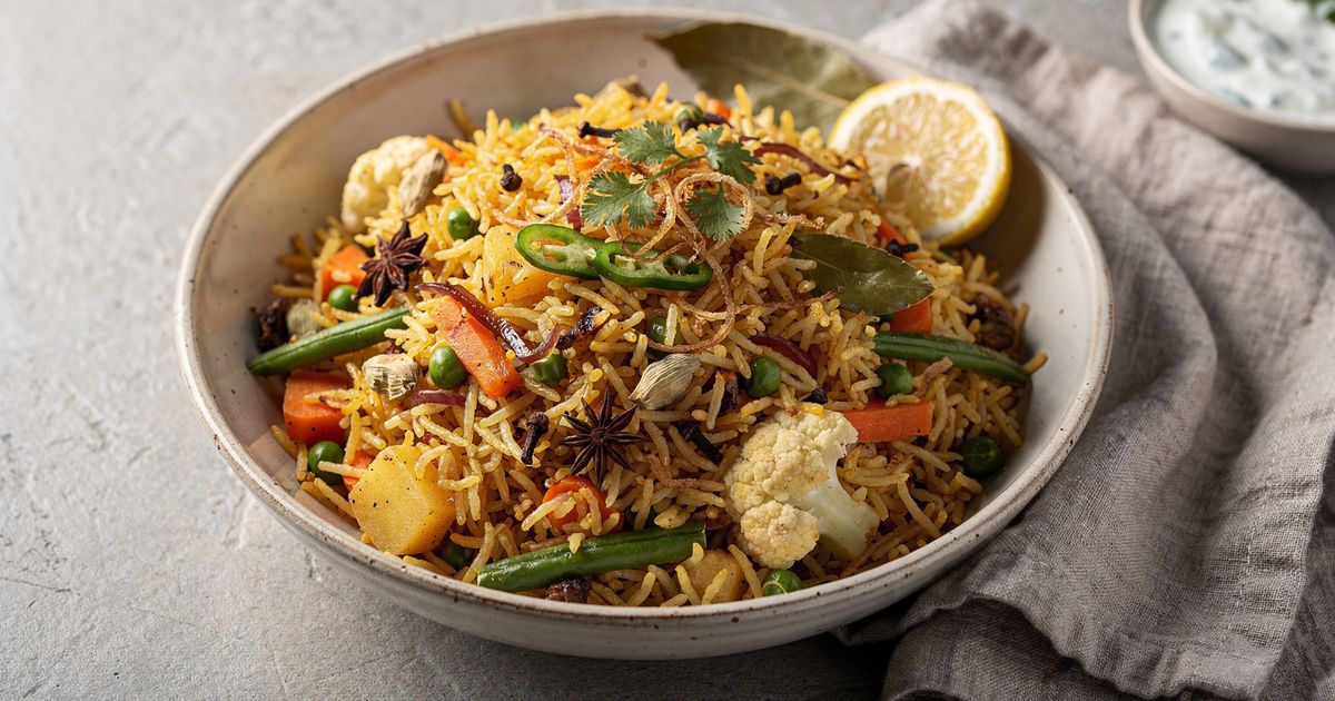 Biryani de verduras