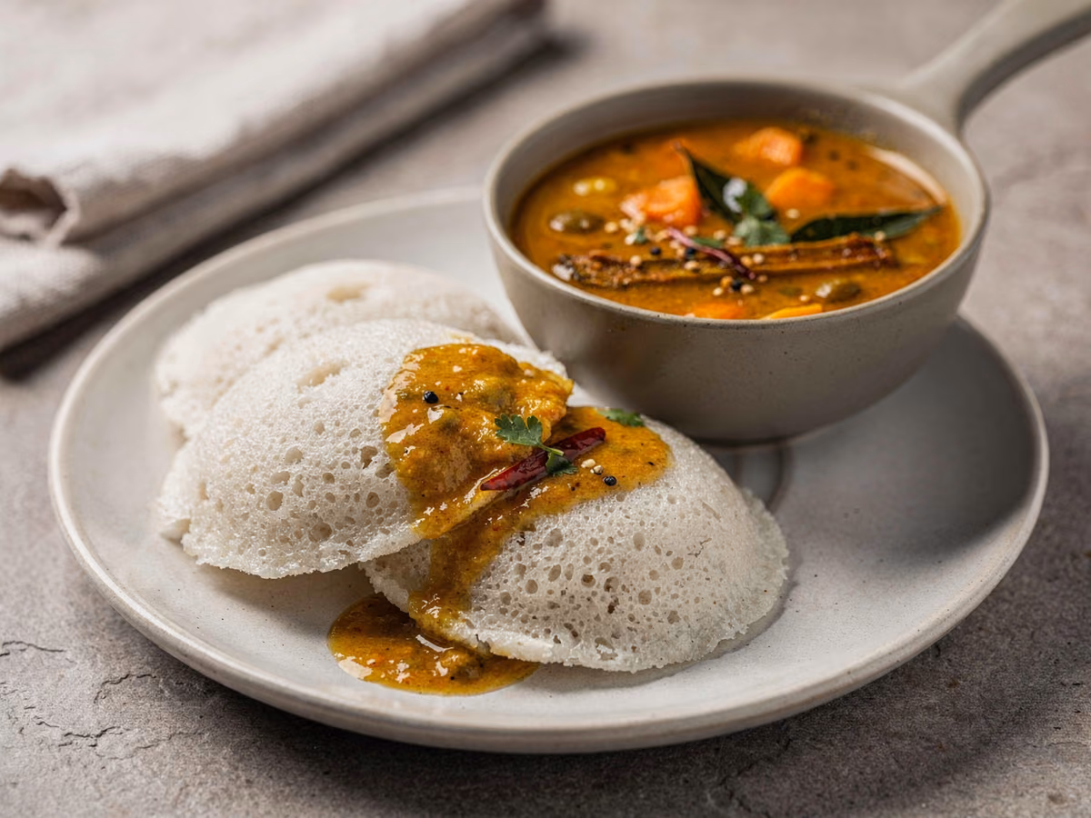 Idli con sambar