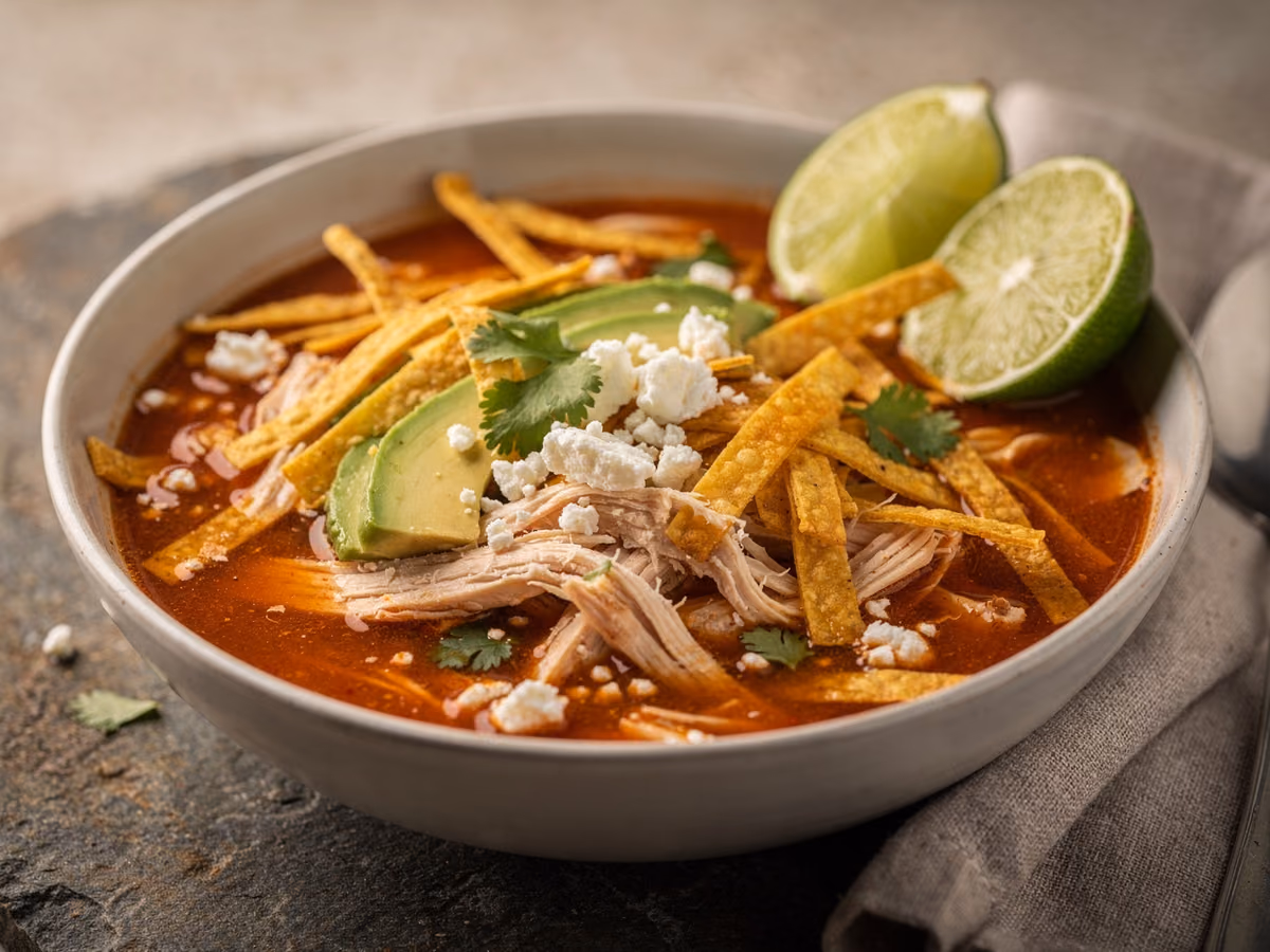 Sopa Azteca de Tortilla