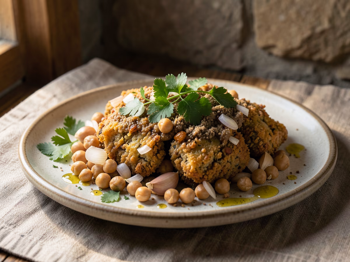 Falafel crujiente con salsa de tahini