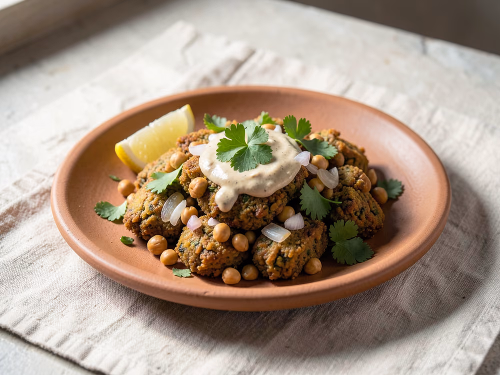 Falafel crujiente con salsa de tahini