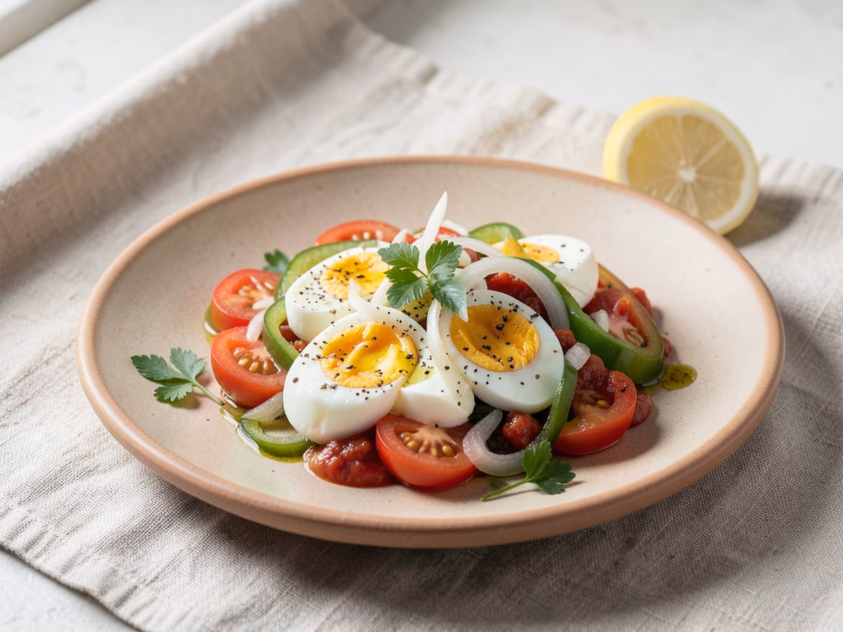 Menemen turco de huevos