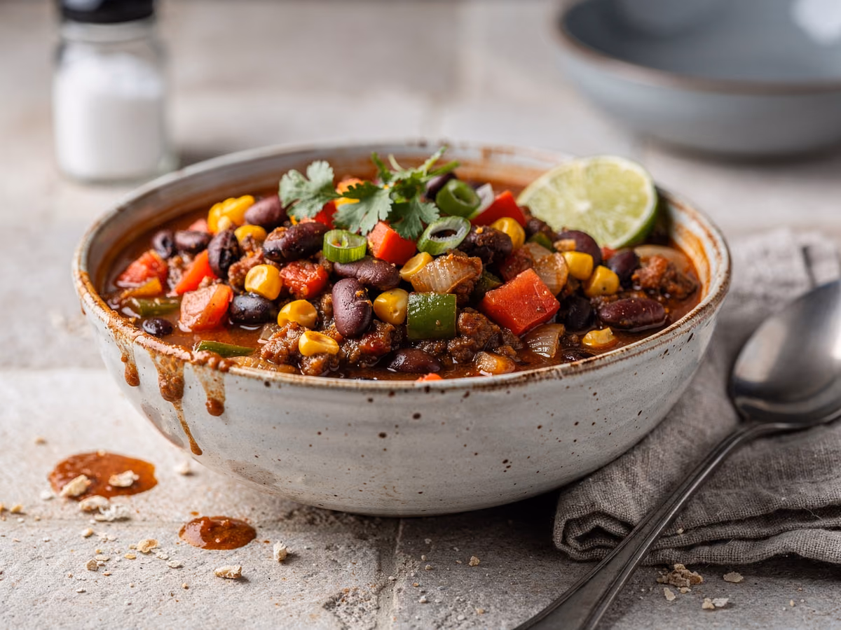 Chili vegano contundente