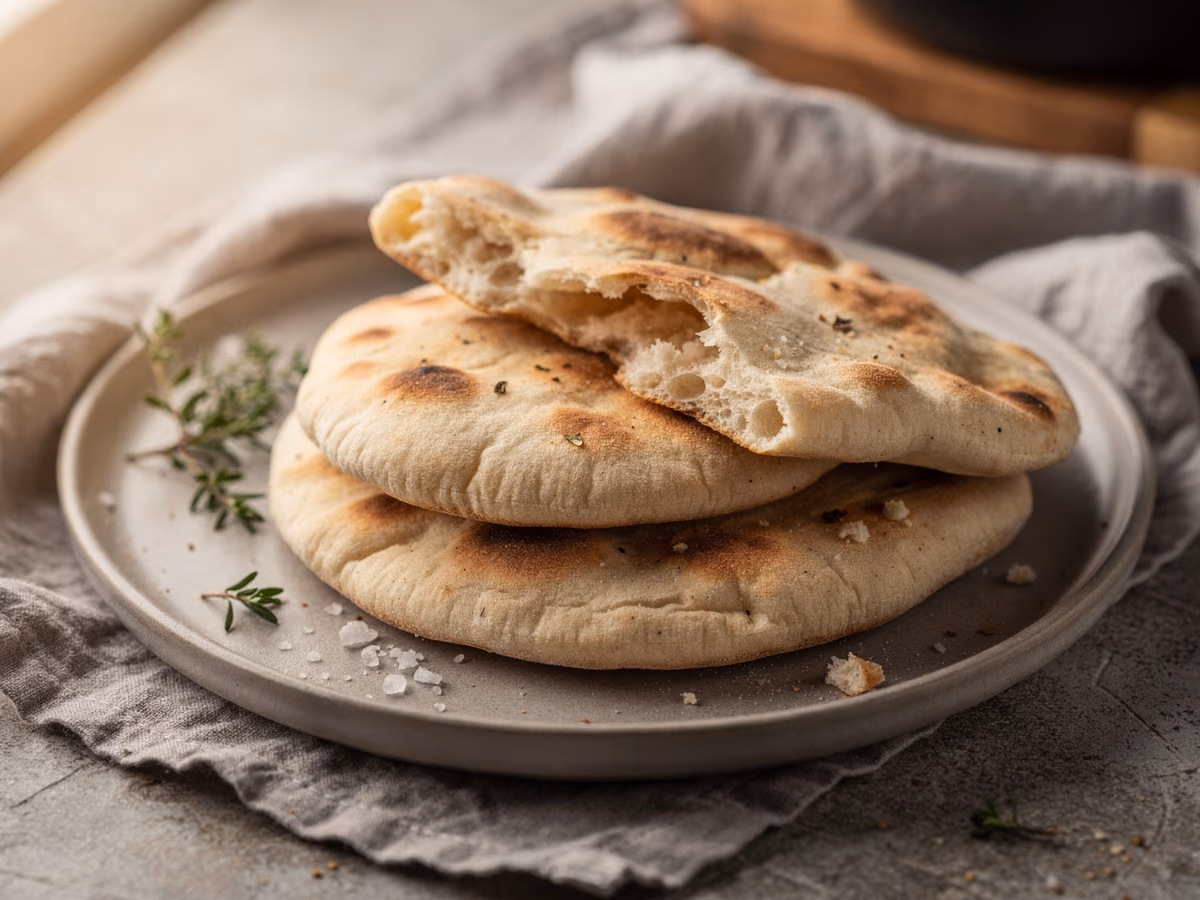 Pan de pita casero
