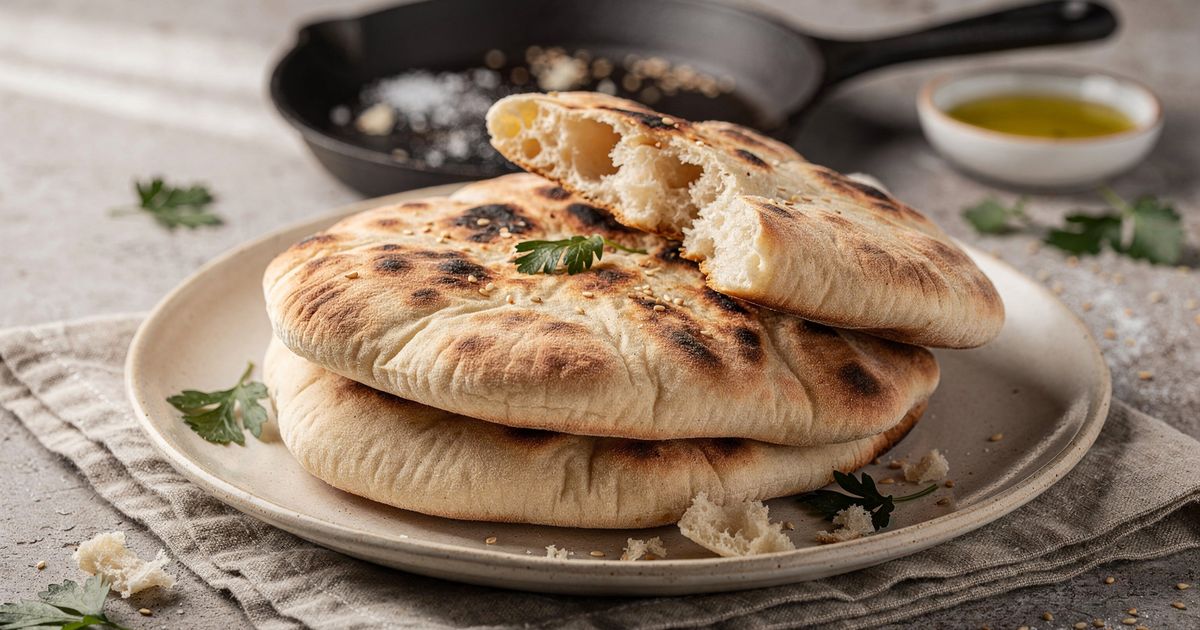 Pan de pita casero