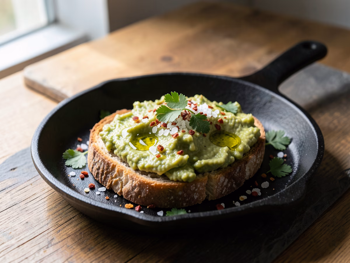 Tostada de aguacate