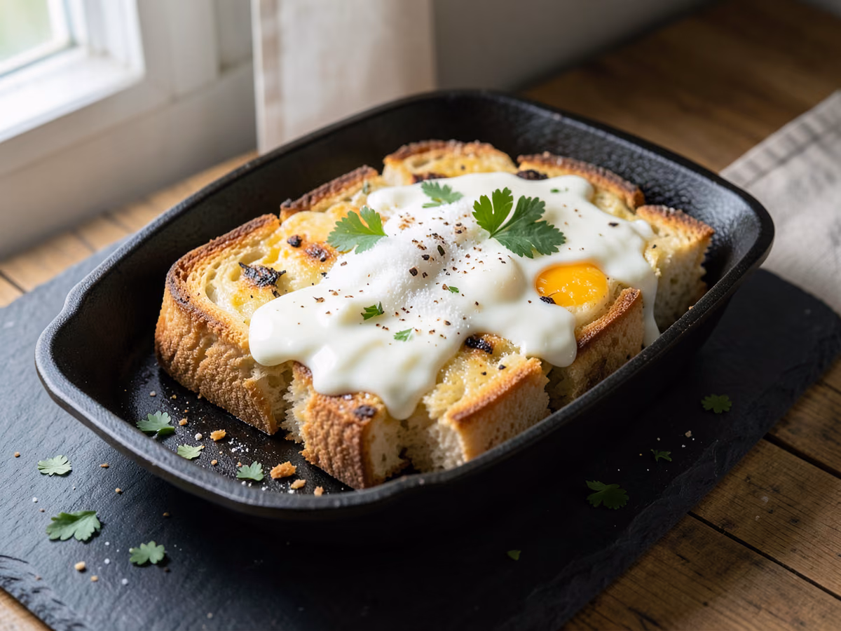 Cazuela de tostadas francesas de un día para otro