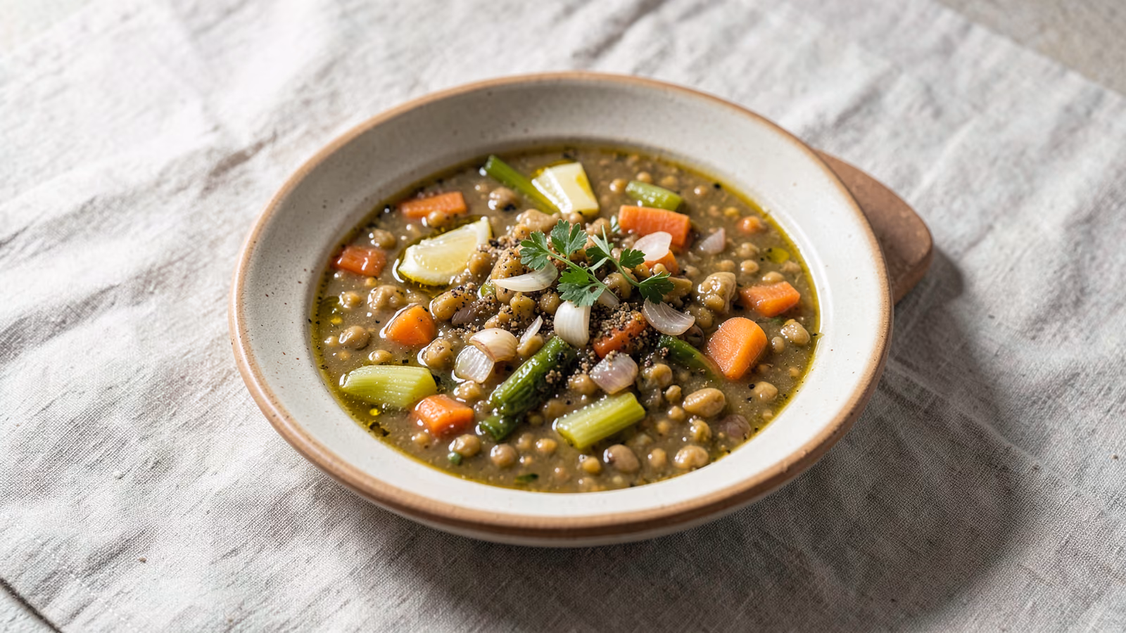 Sopa de lentejas fácil