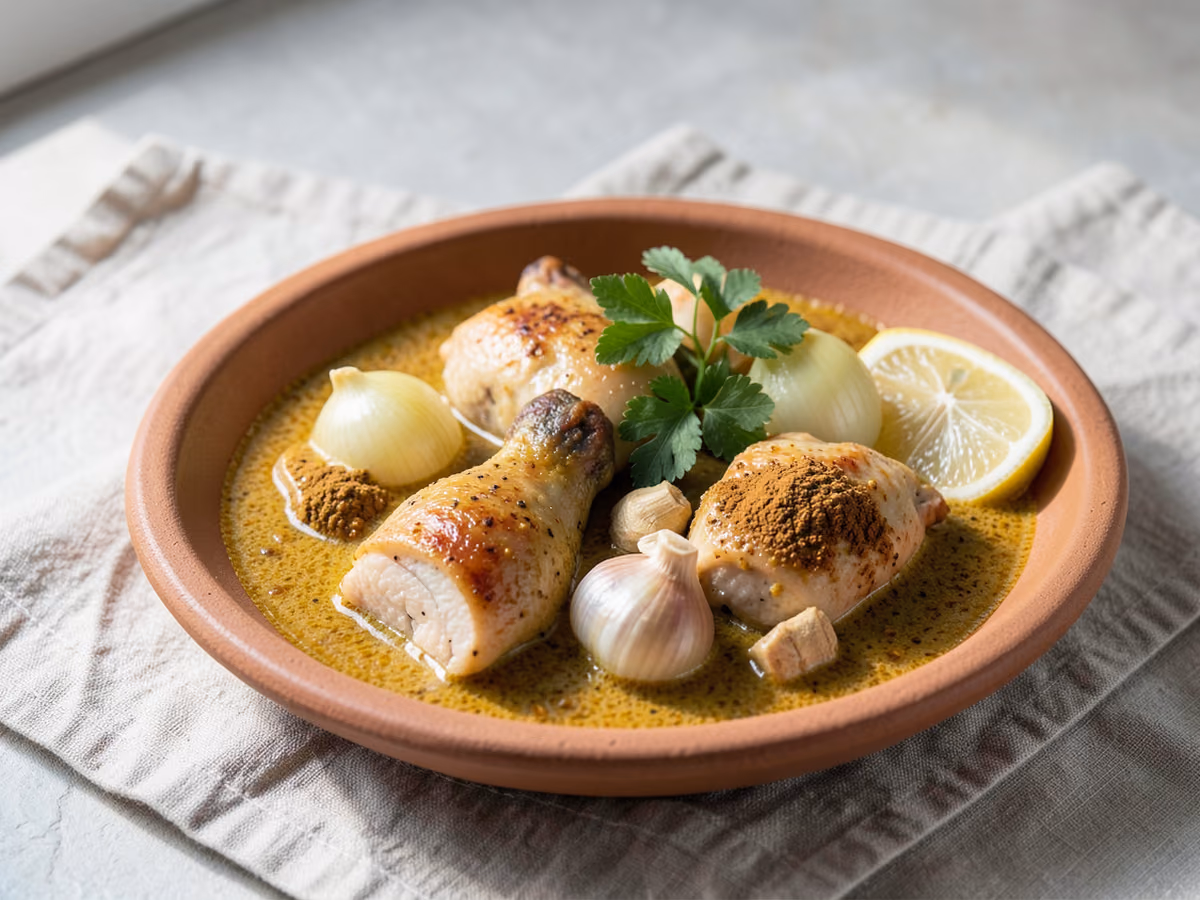 Curry de pollo al coco