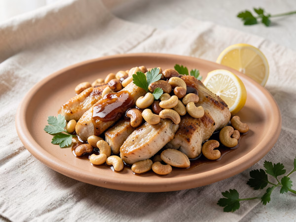 Pollo con anacardos