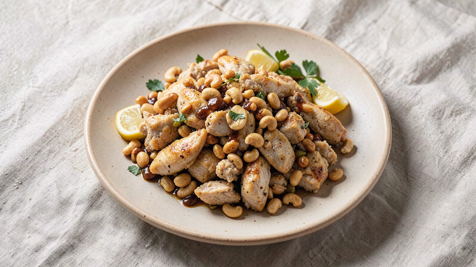 Pollo con anacardos