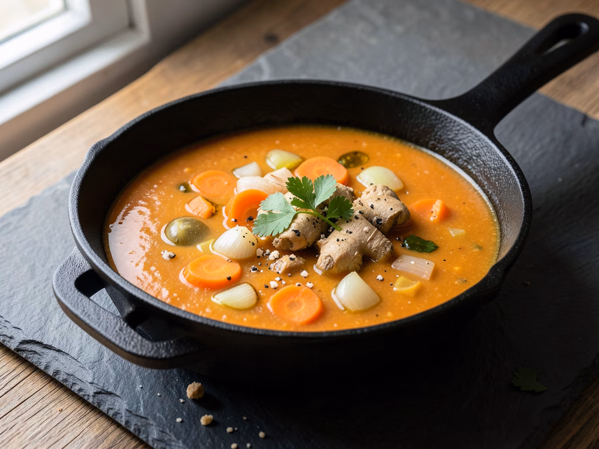 Sopa de zanahoria y jengibre