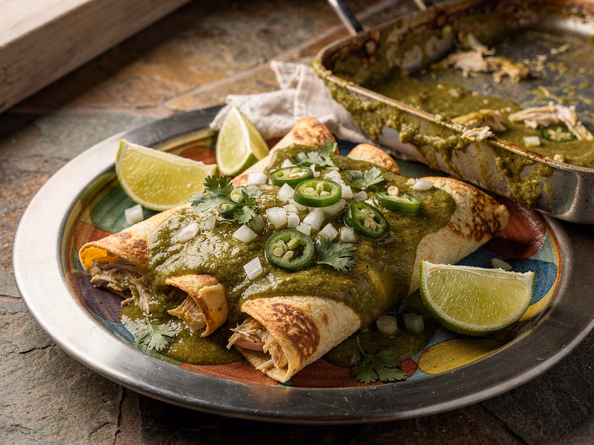 Enchiladas Verdes de Pollo