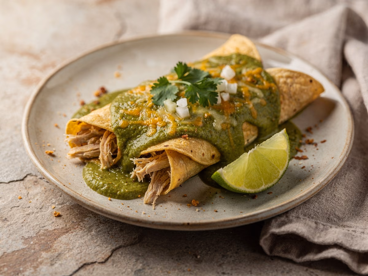 Enchiladas Verdes de Pollo