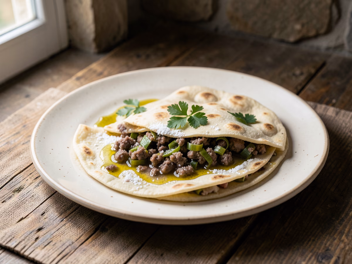 Pan plano relleno mutabbaq