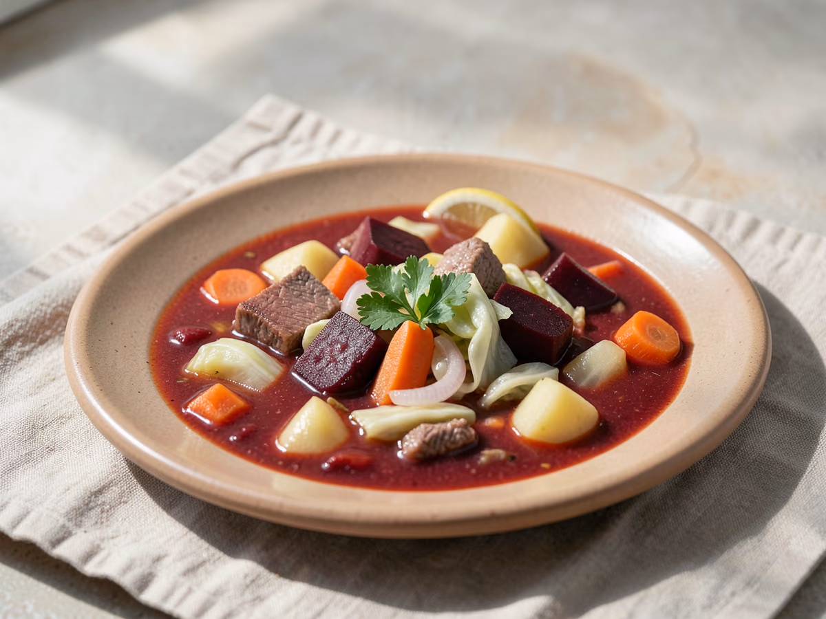 Sopa de remolacha borscht