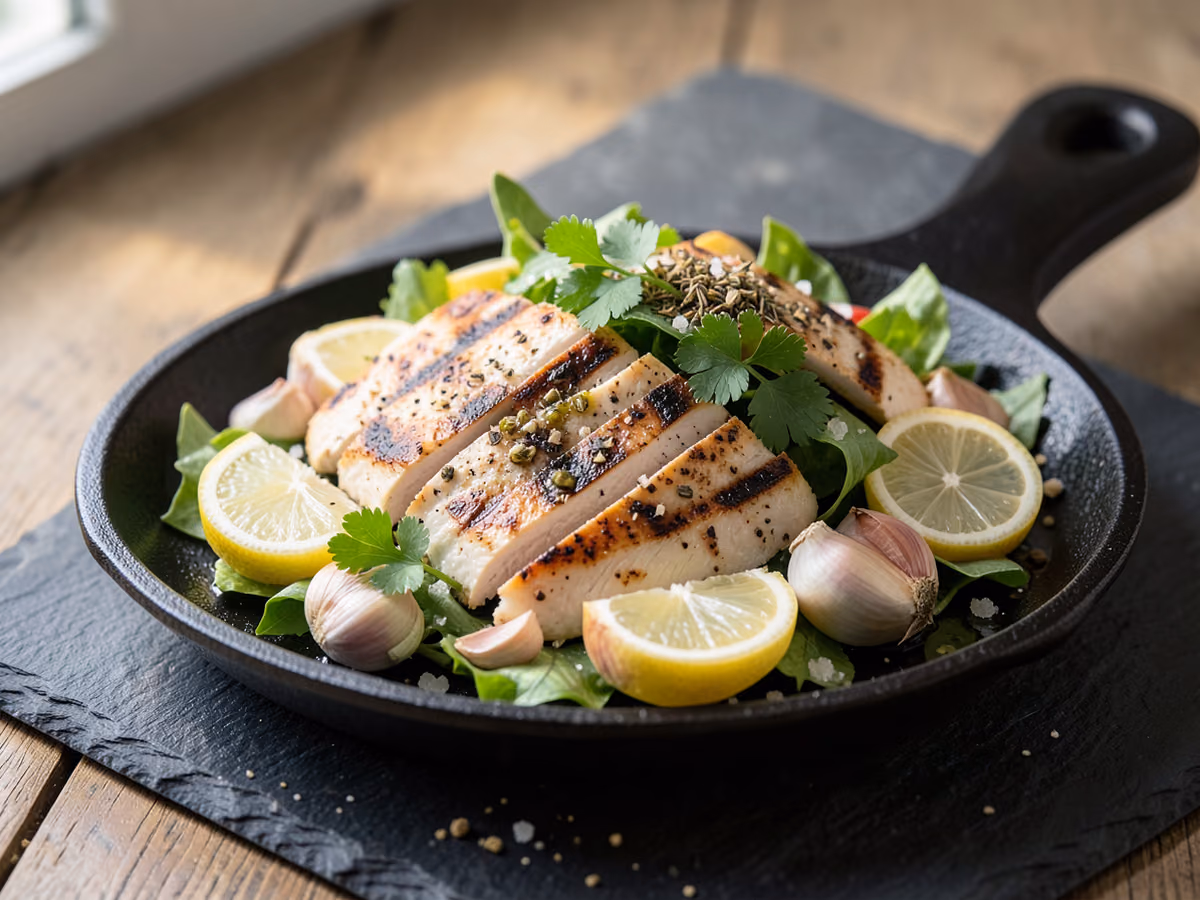 Ensalada de pollo a la parrilla