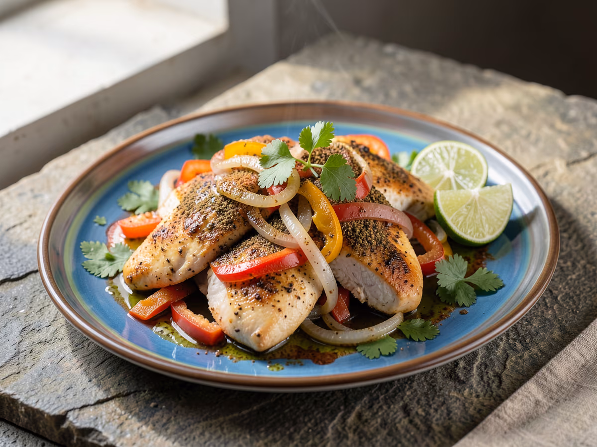Fajitas de pollo chispeantes