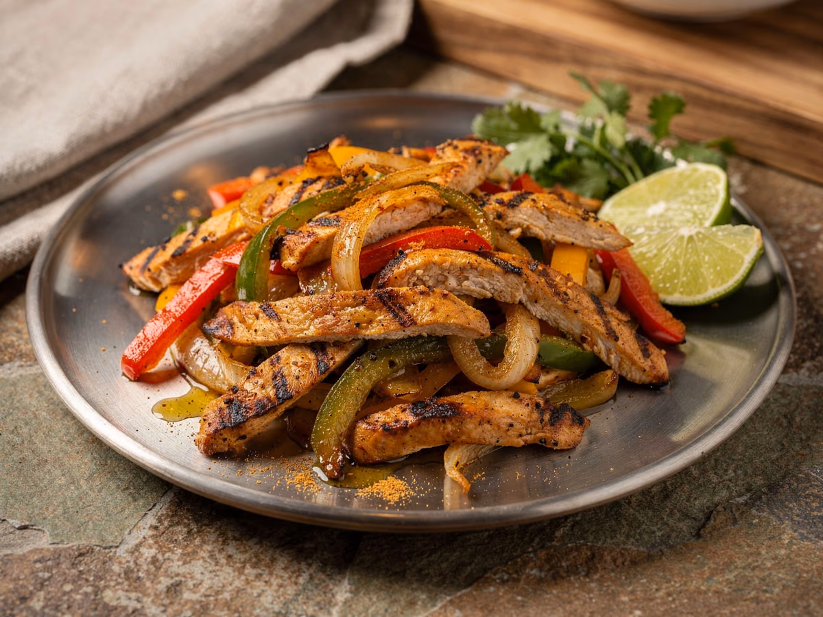 Fajitas de pollo chispeantes
