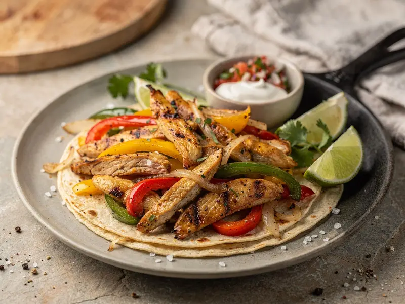 Fajitas de pollo chispeantes