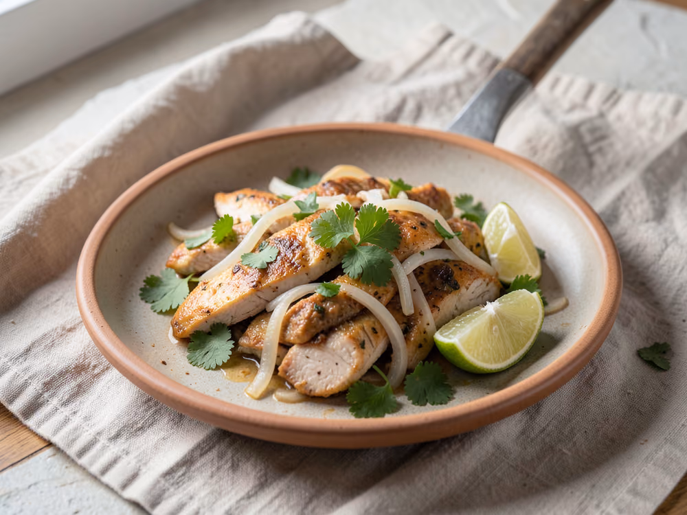 Fajitas de pollo chispeantes