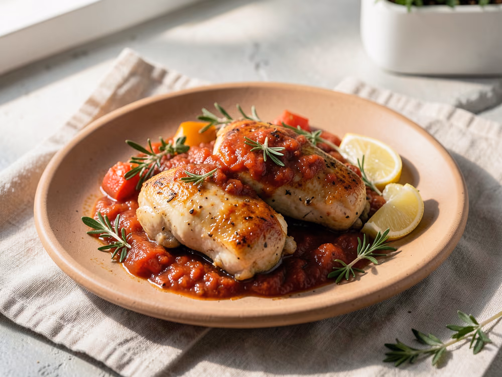 Pollo al BBQ Horneado