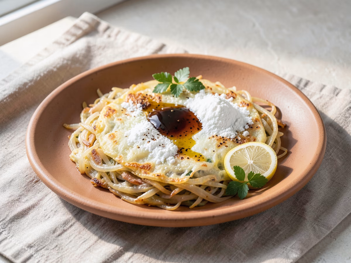Haemul Pajeon (panqueca coreana de marisco e cebolinho)