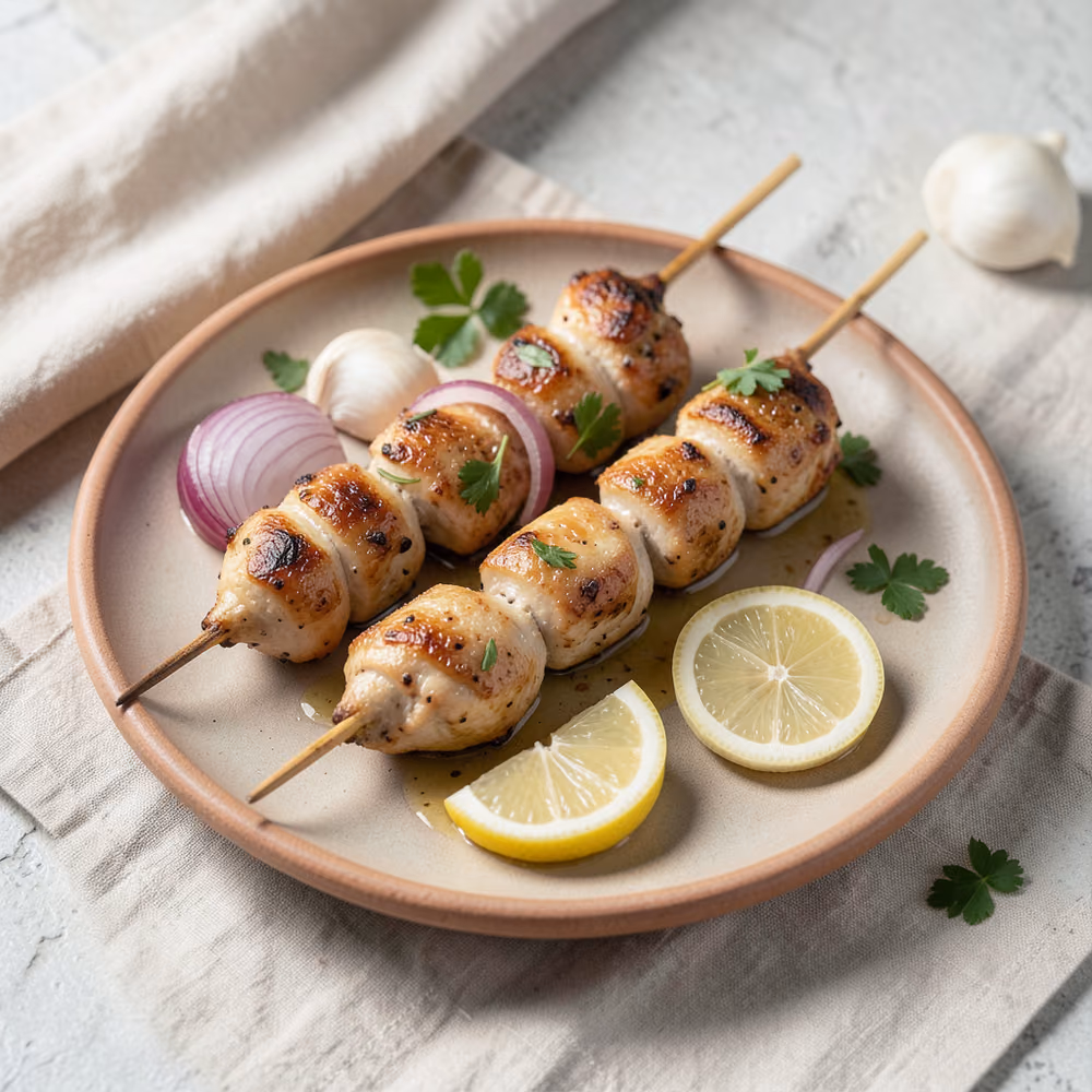 Brochetas de Souvlaki de Pollo
