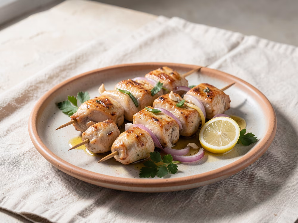 Brochetas de Souvlaki de Pollo