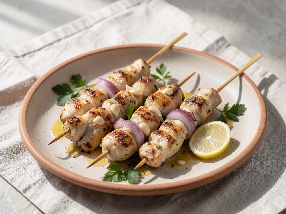Brochetas de Souvlaki de Pollo
