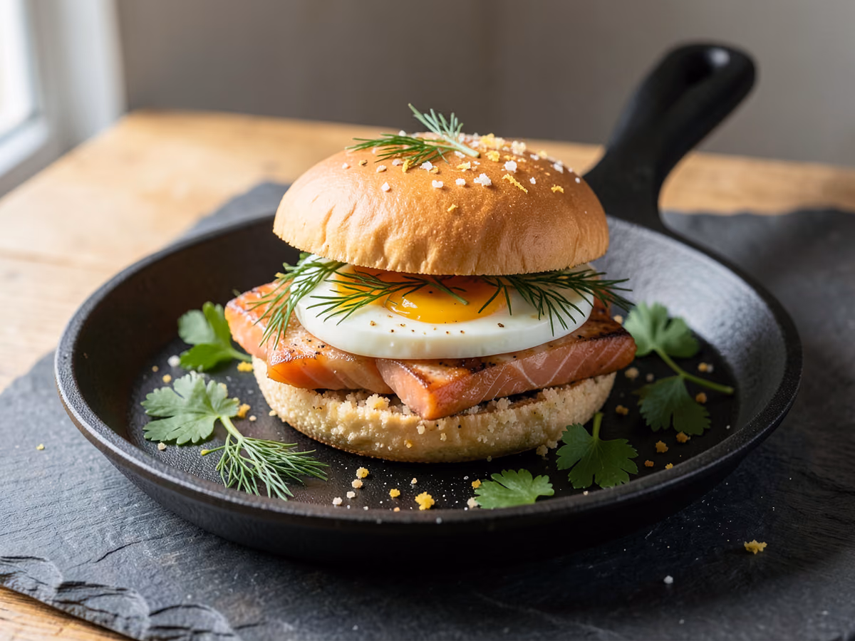 Hamburguesa de salmón