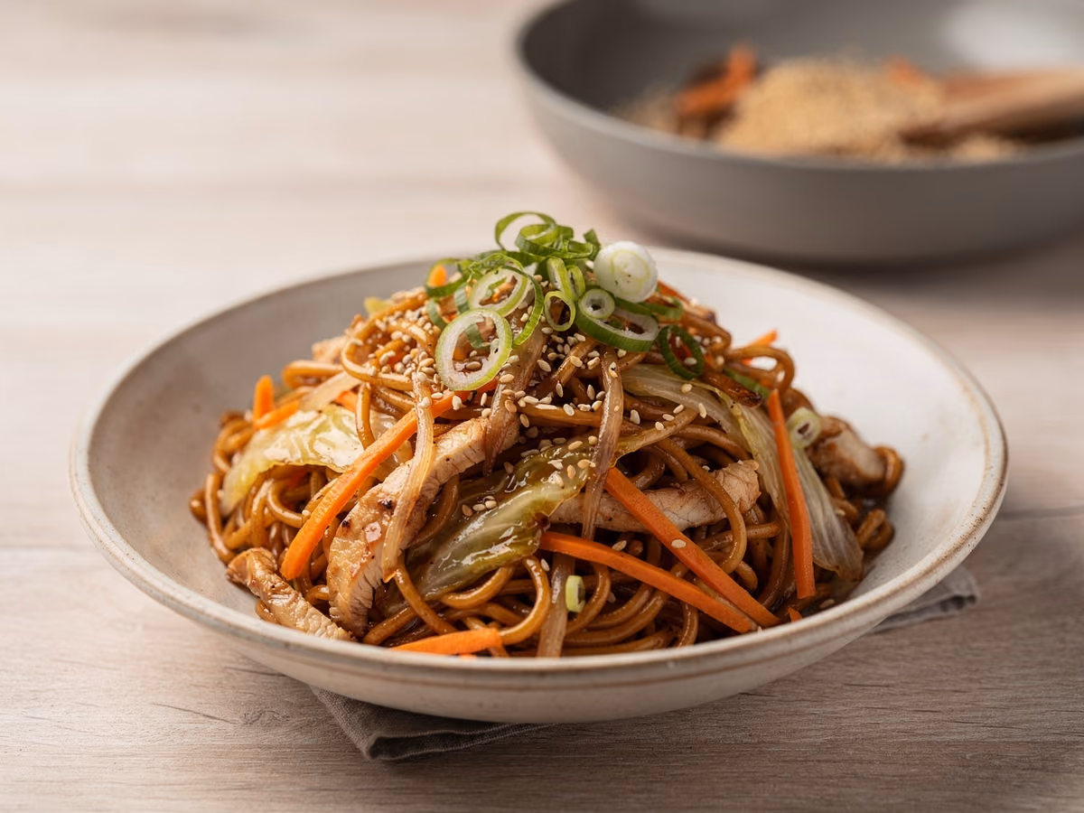 Yakisoba de pollo