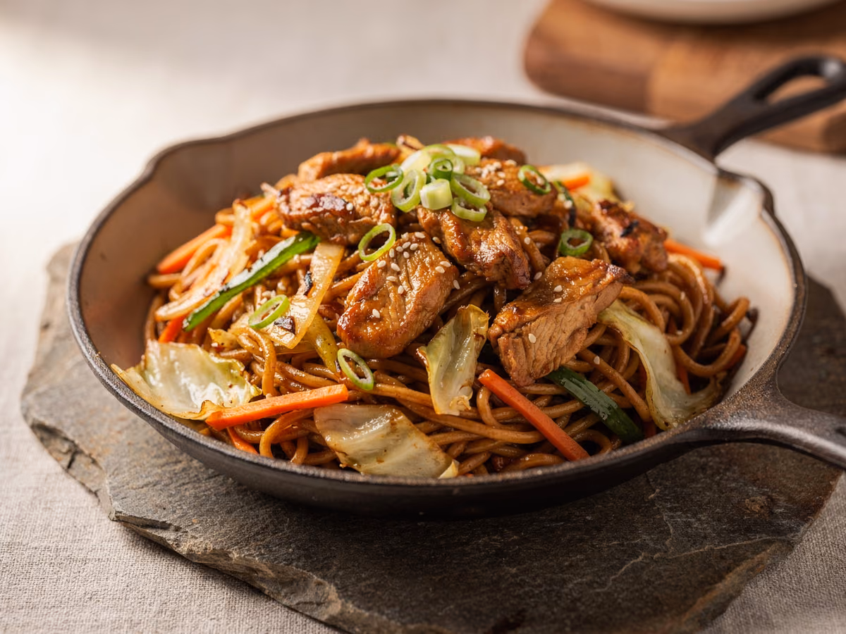 Yakisoba de pollo