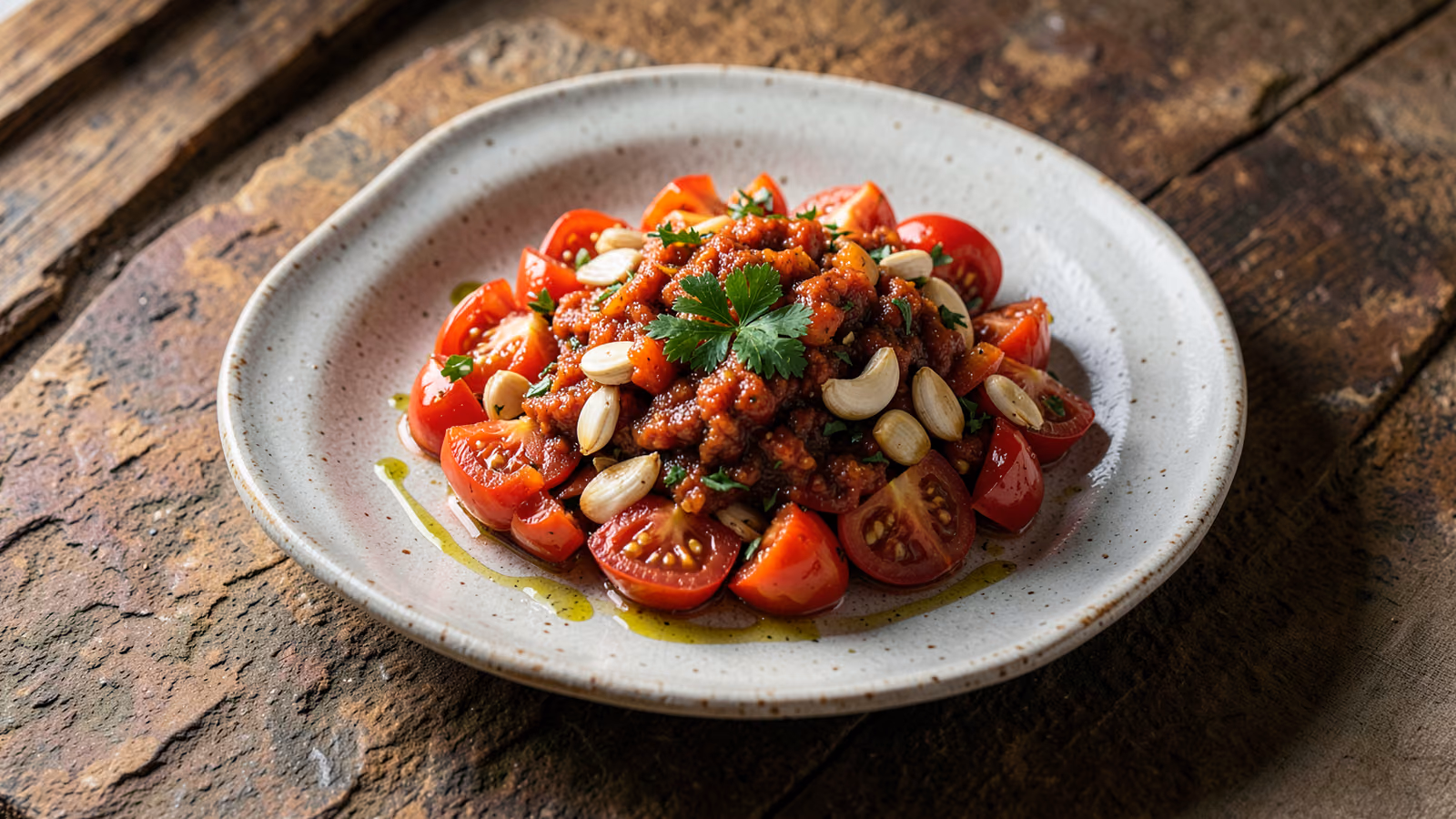 Ensalada de tomate cocido matbucha