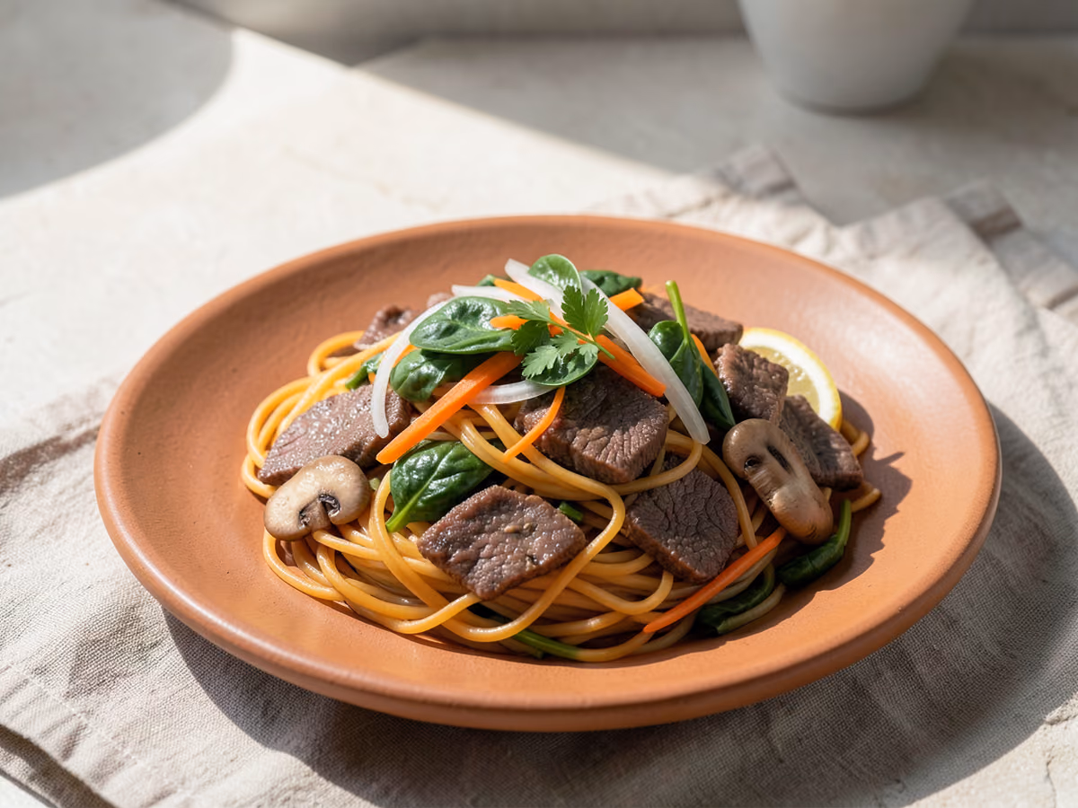 Fideos de vidrio japchae